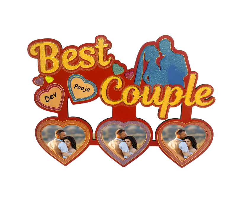 Best Couple Wood Craft With Photo's Stand