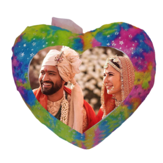 Heart Shape Customized Rainbow Star Pillow